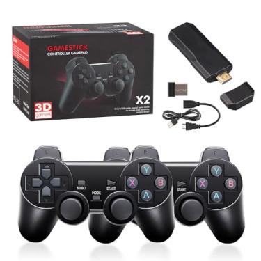 Imagem de YoimJoyFun Wireless Retro Game Console, 128G Game Stick Built in 40,000 Games, 40+ Emulators, Dual Wireless Controllers, Plug & Play Video Game Consoles, 4K HDMI Nostalgia Stick Game X2 for TV