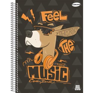 Imagem de Caderno Universitário Animativa, 1 Matéria, Capa Dura, Kbom Masculino, 96 Folhas, Pacote com 4