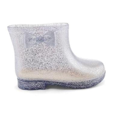 Imagem de Bota de Chuva Infantil Glitter Galocha Charmosinha com Laço-Feminino
