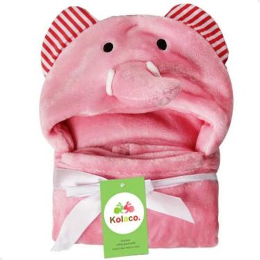 Imagem de Manta Cobertor Toalha de Banho com Capuz para Bebê Criança Lorben Manto Bichinhos Fleece Macio
