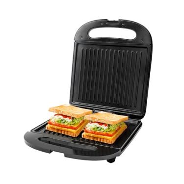 Imagem de Sanduicheira Grill, Sanduicheira Elétrica, Adequado para Sanduíches, Waffles, Bifes, Bacon, Quiche, 1400W, 127V, Tamanho grande