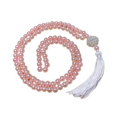 Imagem de Japamala 108 Contas Pérola Rosa Claro 8mm Meditação Colar