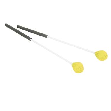 Imagem de 2 Peças de Marimba de Teclado de Cabeça de lã Com Alças de Fibra de Vidro de Borracha para Iniciantes (YELLOW)