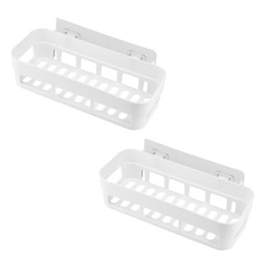 Imagem de Kit 2 Prateleira Suporte Organizador de Banheiro Cozinha Adesivo p/Azulejos Sem Furo