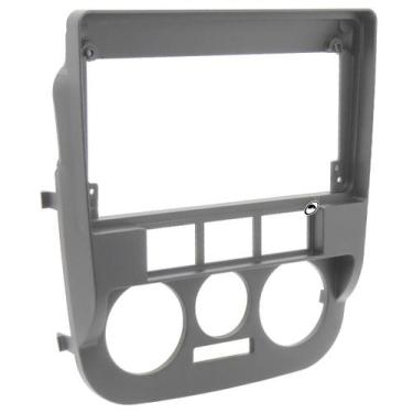 Imagem de Moldura de Painel 2 Din 9" Polegadas Gol Saveiro Parati G4 Cinza - Lud