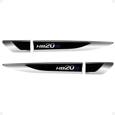 Imagem de Par Aplique Lateral Compatível Hb20s Sedan Emblema Resinado - SPORTINO