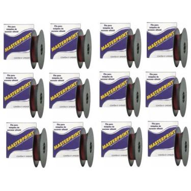 Imagem de 12x Fitas Masterprint Para Máquina De Escrever Olivetti P/v Tinta Pret