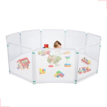 Imagem de Kit Cercado Grade Tela De Bebê/ Cachorro Segurança Infantil Portátil -