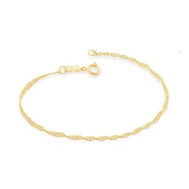 Imagem de Pulseirabanhado ouro 3x 24k 18k e 22k feminina fio cingapura rommanel 