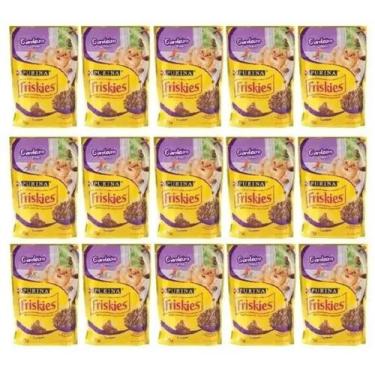 Imagem de Kit 15 Sache Purina Friskies Para Gatos 85g Cordeiro
