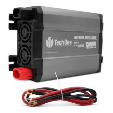 Imagem de Inversor De Tensão 1500W 12v P/ 110v Conversor de energia Entrada Usb Tech One
