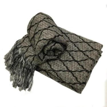 Imagem de Xale Manta Para Sofa Decorativo Com Franja 3 lugares 1,40 x 2,10 Jacqu