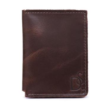 Imagem de Carteira Masculina Couro Moderna Slim Porta Cartao Documento Cedulas C