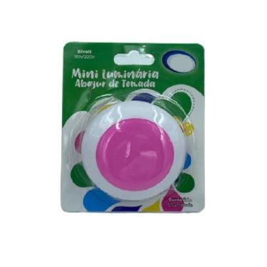 Imagem de Mini Luminária LED Abajur De Tomada Luz Noturna Bivolt - Inter, Rosa, 
