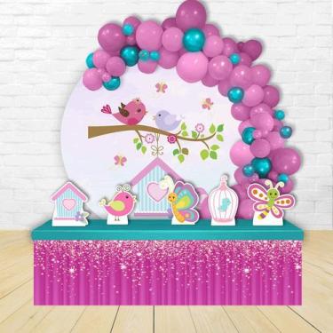 Imagem de KIT FESTA KIT FESTA PAINEL REDONDO Decoração Jardim Encantado 1,50X150