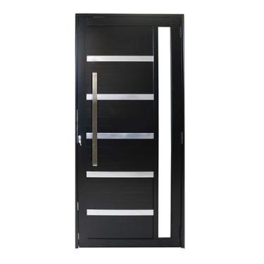 Imagem de Porta Lambril de Alumínio Preto Com Vidro e Puxador CMC Classic L30 - 