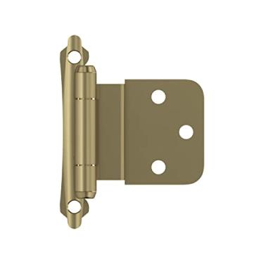 Imagem de Amerock BPR7928BBZ | Dobradiça de armário | 10 mm de inserção de montagem automática | Champanhe dourado | Dobradiça de porta de armário de cozinha | Pacote com 1 par/2 | Ferragens funcionais