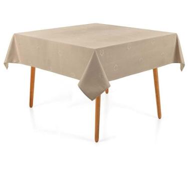 Imagem de Toalha de Mesa Karsten Celebra Desirée Quadrada 8 Lug. Taupe