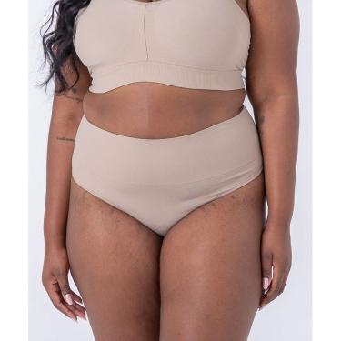 Imagem de Calcinha fio dental sem costura, cintura alta e plus size