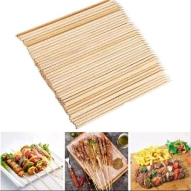 Imagem de 1000 Espeto Bambu 25cm Para Espetinho Churrasquinho Artesanato - Inove