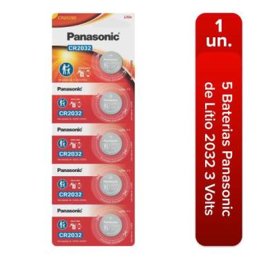 Imagem de 5 Baterias de Lítio 2032 Panasonic 3 Volts