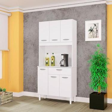 Imagem de Cozinha Ambiente Kit Cassia 6 Portas Branco - Poquema - Poquema Indust