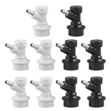 Imagem de PERA Conjunto de bloqueio de bola de desconexão rápida (5 pares) Brand Ball Lock Gas and Liquid Disconnect 1/4 Barb Cornelius Keg Ball Lock Corny Keg Parts Ball Lock Acessórios para barril de cerveja