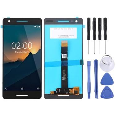 Imagem de Substituição da tela móvel Tela TFT LCD para Nokia 2.1 TA-1080 TA-1084 A-1086 TA-1092 TA-1093 com o Digitizer Full Assembly (Black) Ecrã LCD