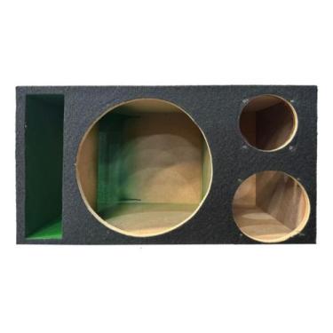 Imagem de Caixa trio duto regua colorido 12 pol mdf vazia - Link Parts, VERDE