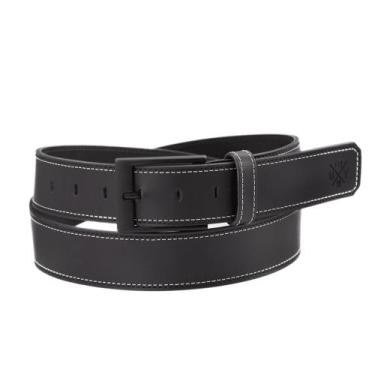 Imagem de Cinto Masculino Em Couro Use Young Fivela Quadrada Preta, Preto, 130