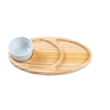 Imagem de Petisqueira Madeira com Ramequim para Molho Patê Mesa Posta - Carmisin