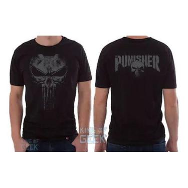 Imagem de Camiseta The Punisher Justiceiro Caveira Geek Frente Costas - KING OF 