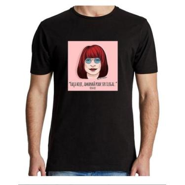 Imagem de Camiseta Masculina Cantora Rita Lee Rock Pop 100% Algodão - SEMPRENALU