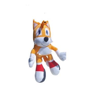 Imagem de Boneco de Pelúcia Tails 50cm turma do sonic Médio Amarelo - Sales Stor