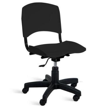 Imagem de Cadeira Plástica Giratória A/E Preto Lara - Shopcadeiras