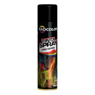 Imagem de Tinta Spray Preto Brilhante Uso Geral Automotivo 400ml - RADNAQ, TINTA