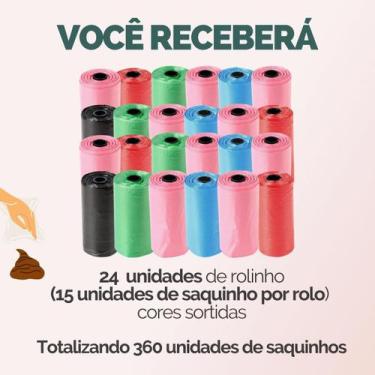 Imagem de Cata Caca Saquinho Saco Pet Refil Higiênico Para Cães Gatos Passeio - 