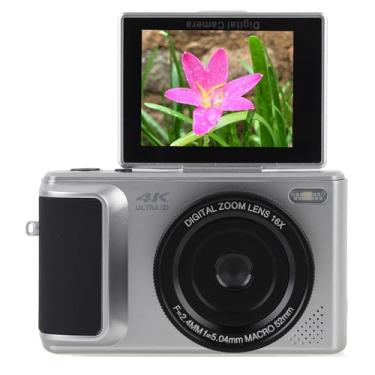 Imagem de Câmera Digital 4K para Fotografia, Câmera de 64 MP Com Tela Giratória de 180 °, Vários Filtros de Beleza, Zoom 16x, Câmera Sem Espelho Com Foco Automático Anti-vibração para