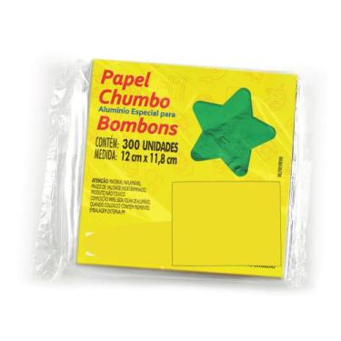 Imagem de Papel Chumbo para Bombom e Trufa 12x11,8cm 300 Unidades - Lucky Fest, 