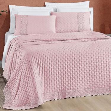 Imagem de Colcha Cobreleito Casal King Size London 200 Fios Bordado Inglês NOBLE