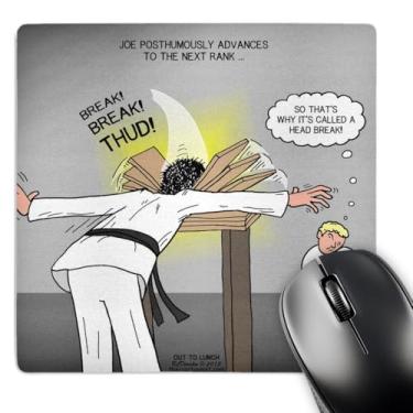 Imagem de 3dRose Karate Head Break ou Joe Posthumous Advances to The Next Rank - Mouse pad, 20 x 20 cm (mp_110857_1)