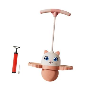 Imagem de UGPLM Pogo Jump Ball com alça ajustável para crianças, brinquedo de salto alto, prancha de equilíbrio para playground, Rosa