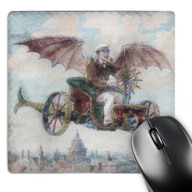 Imagem de 3dRose Mouse pad com estampa punk a vapor da máquina voadora (mp_50202_1)