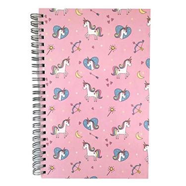 Imagem de Coast Pop Caderno espiral para crianças – Caderno de composição pautado para faculdade de 80 páginas – Caderno fofo infantil de 14 x 21 cm – Desenhos coloridos – Ideal para escrever, notas, diário –