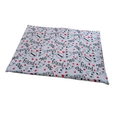 Imagem de Cama Impermeável para Cães - Colchonete estampado. (capa removível) 70x50 (Branco pet)