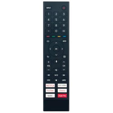 Imagem de Controle remoto de voz de substituição ERF3AA80 compatível com Hisense LED Android Smart TV 32A4H 43A4H A45H 40A4H 32A45HF 32A45FH