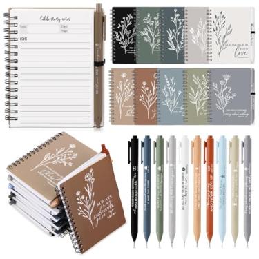 Imagem de Resurhang 40 peças de presente cristão diário espiral com caneta esferográfica, presente religioso para pastor da igreja, apreciação do clero, domingo, escola, professor, equipe, caderno de