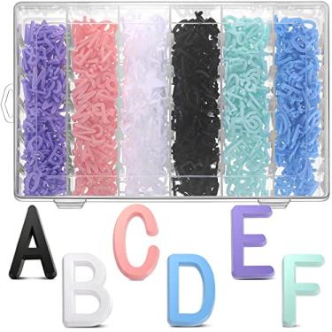 Imagem de Conjunto de 1035 peças de letras com caixa organizadora inclui personagens pré-cortados de plástico multicolorido, letras cursivas para quadros de letras, quadro de feltro, letras de mensagens, letras de números, símbolos