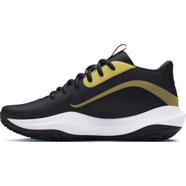 Imagem de Under Armour Tênis de basquete infantil Grade School Lockdown 7, (001) Preto/Preto/Ouro Metálico, 16
