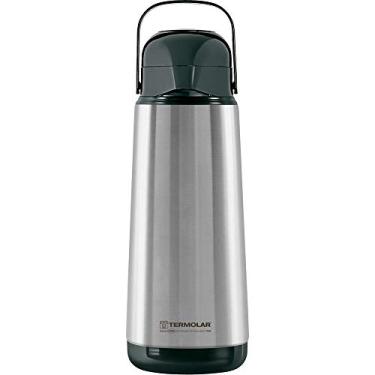 Imagem de Garrafa Térmica Lúmina Aço Inox Com Tampa de Pressão 1 Litro Termolar Café Chá Chimarrão Água (Inox)